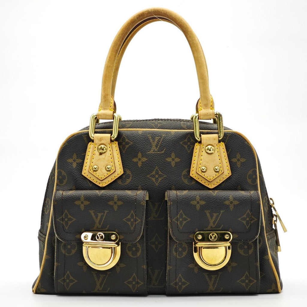 LOUIS VUITTON Manhattan PM M40026 Monogram Handbag Shoulder Bag Brown Women’s