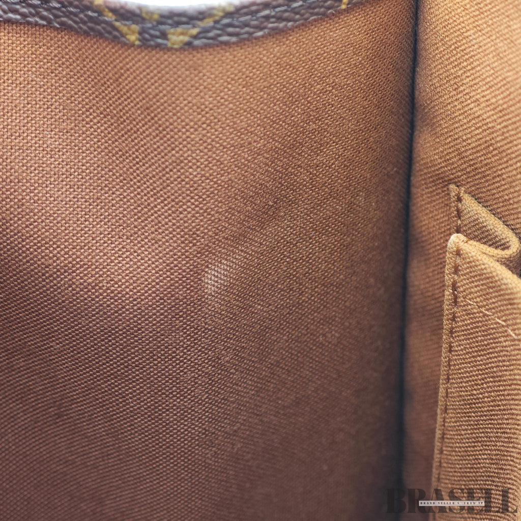 LOUIS VUITTON Popincourt Au Tote Bag Monogram M40007 Canvas Brown
