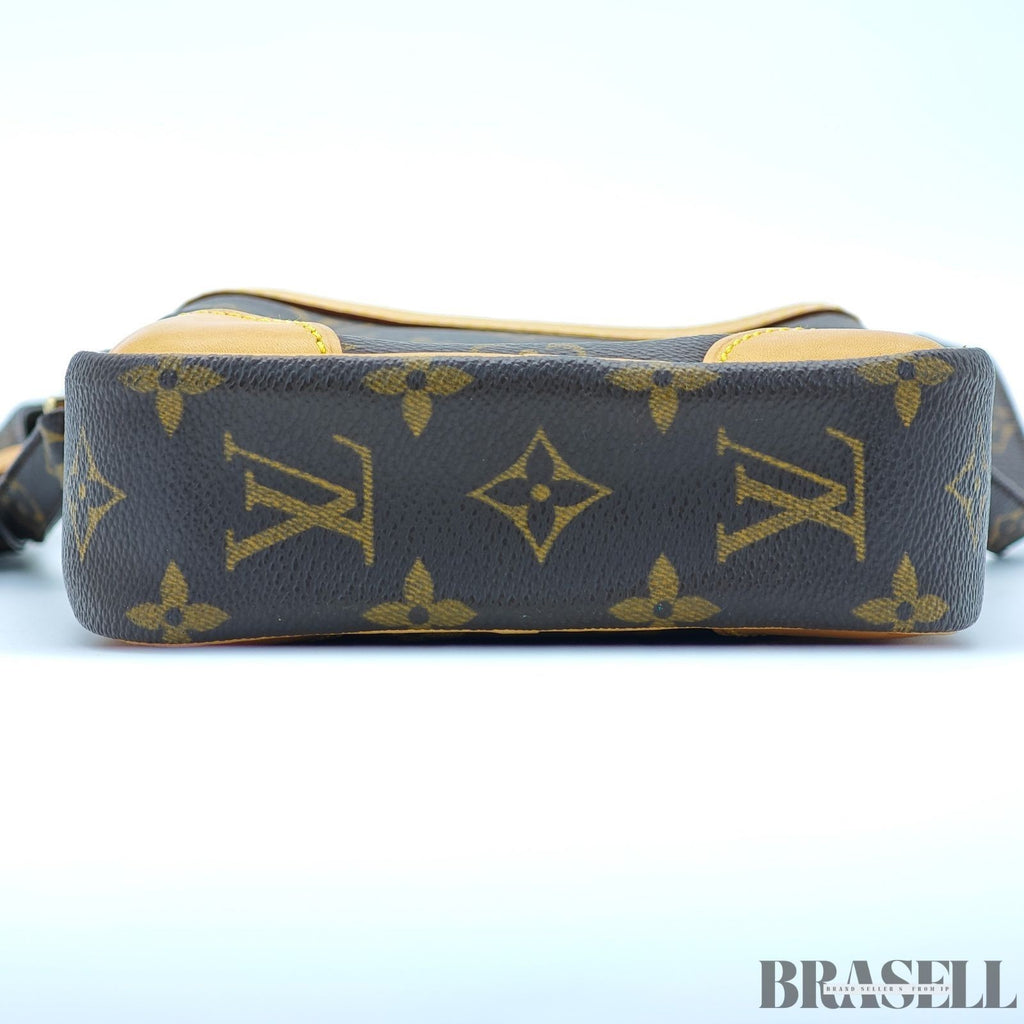 Louis Vuitton Danube M45266 Shoulder Bag Monogram Canvas Leather Vertical Brown
