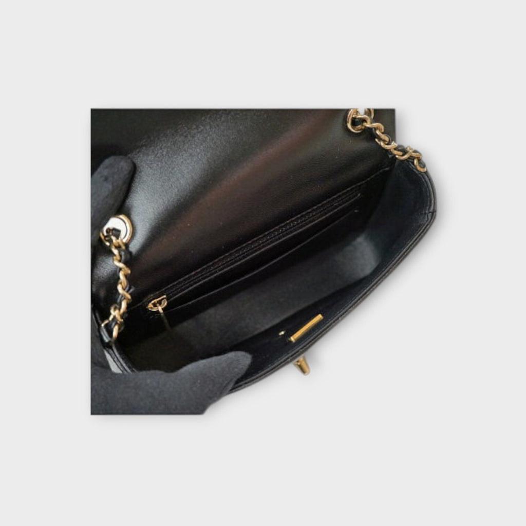 CHANEL Chain shoulder bag mini MATRASSE Coco Mark lambskin AS5219