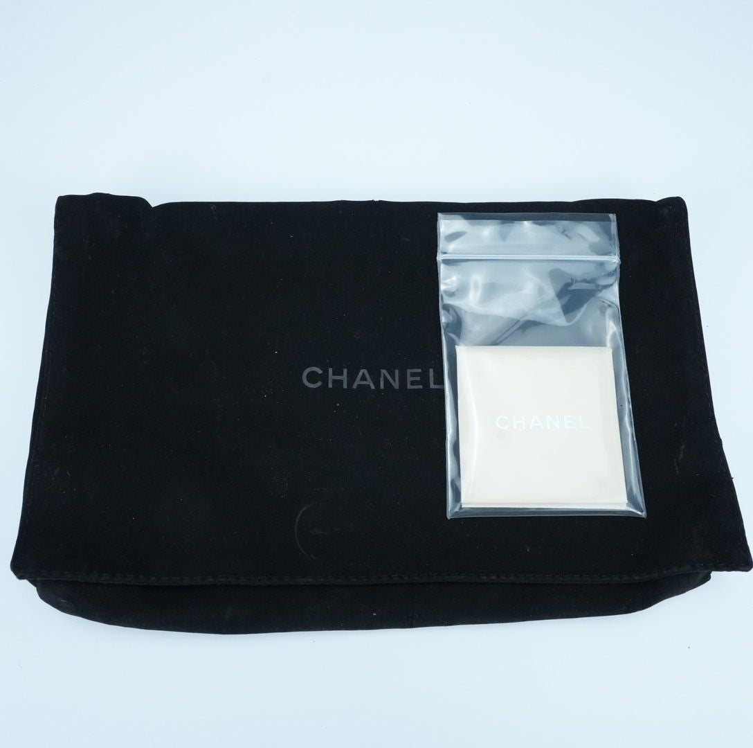 CHANEL Cambon Long Wallet Lambskin Black Women's with Box