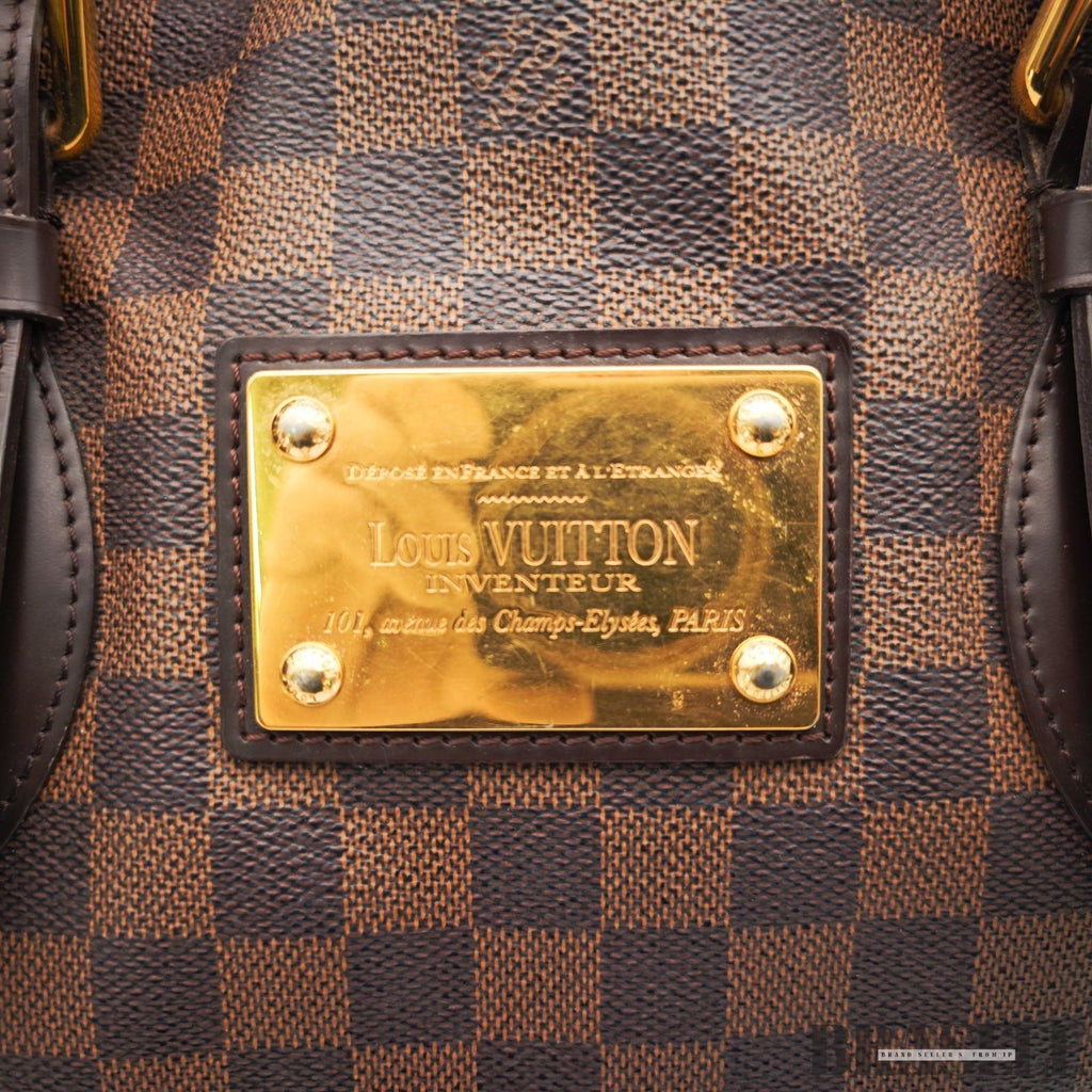 Louis Vuitton Hampstead MM N51204 Damier Ebene Tote Bag Handbag Brown