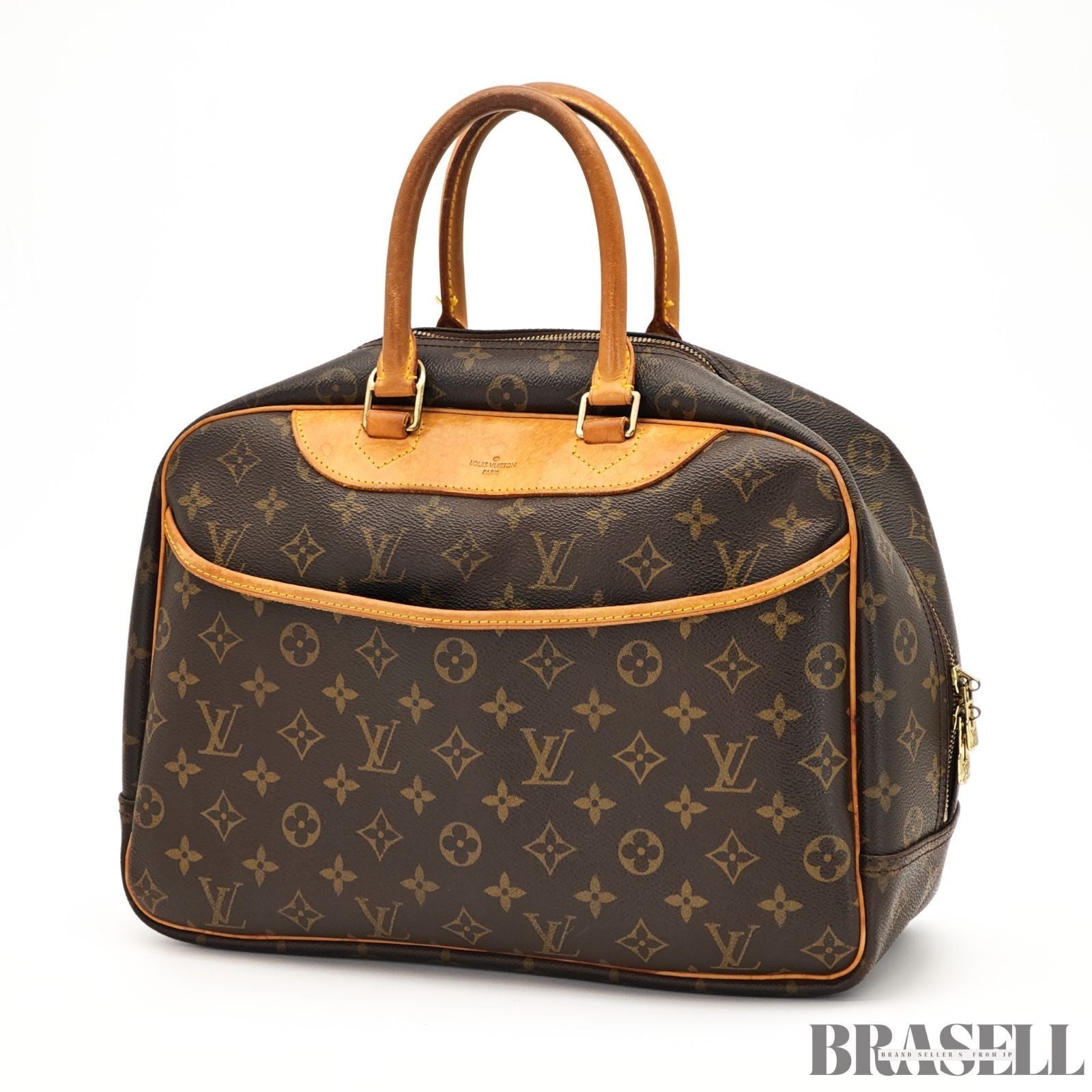 LOUIS VUITTON Monogram M47270 Monogram Deauville Tote Bag Handbag Brown
