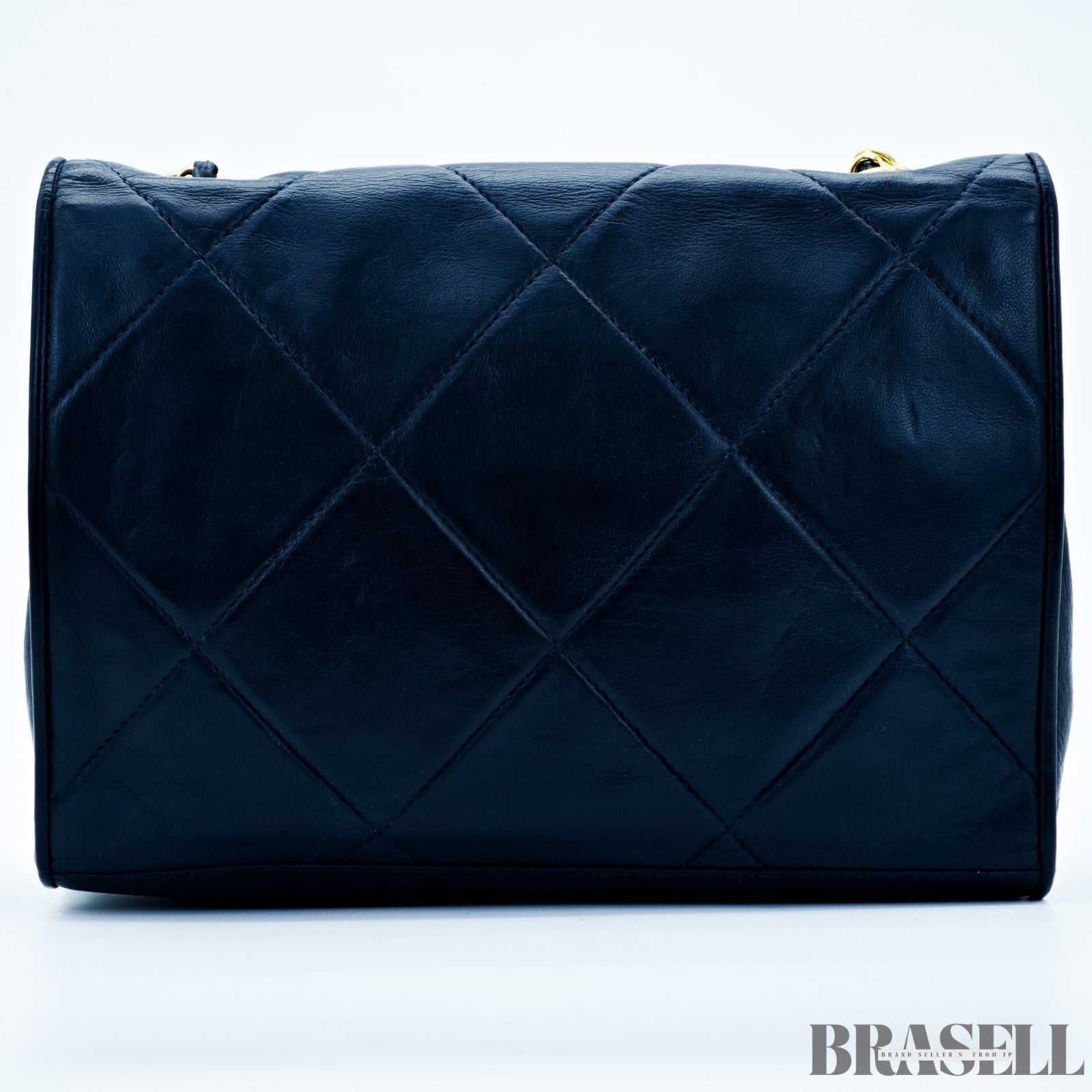 Chanel Matelassé Lambskin Chain Shoulder Coco Mark Flap Small Black Women