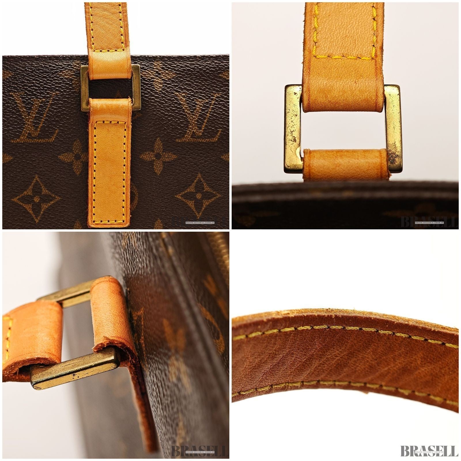 Louis Vuitton Luco M51155 Tote Bag Monogram Canvas Leather Brown Women’s