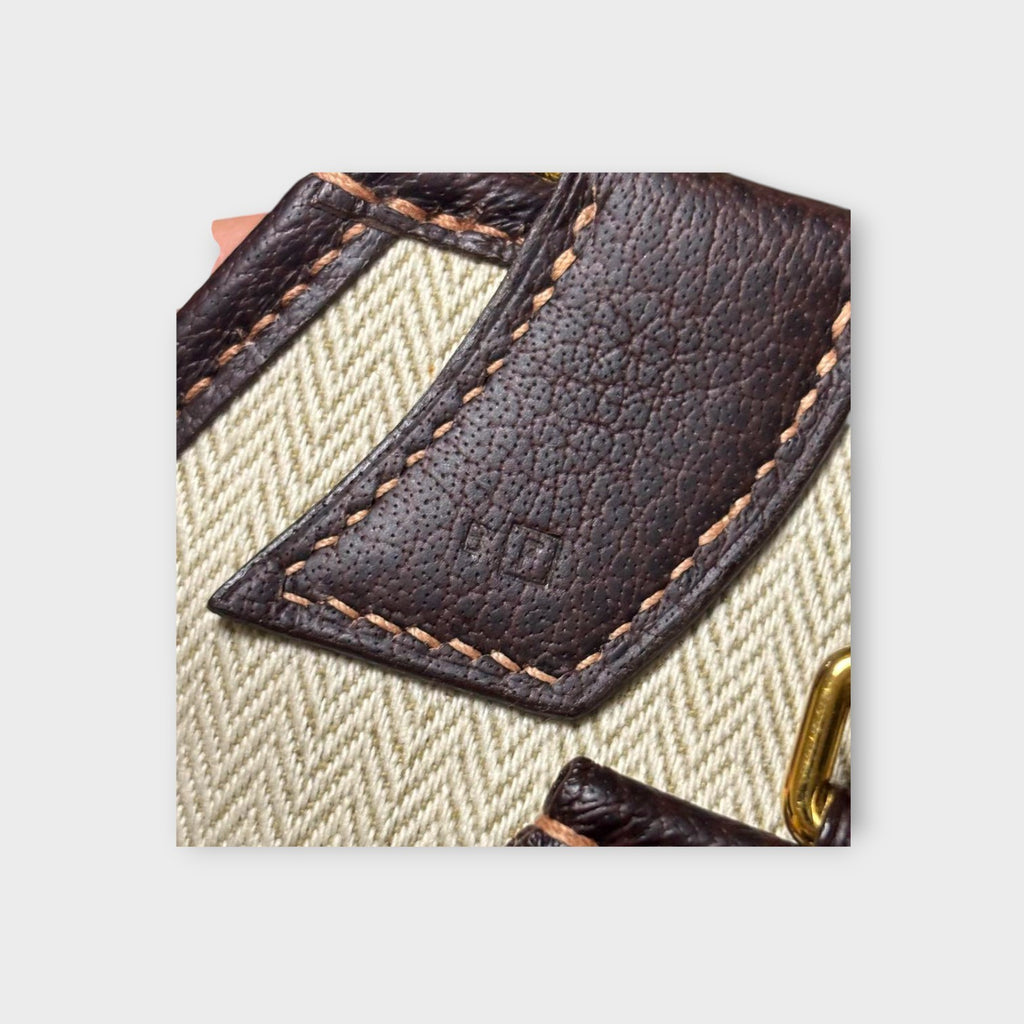 Hermès Jardinière PM Amazonia Rubber Resin Canvas F Stamp Shoulder Bag Black 【A】