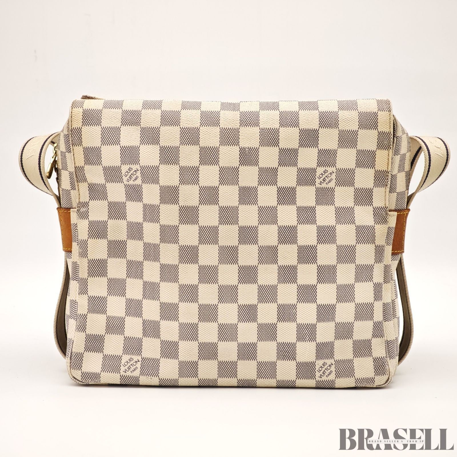 Louis Vuitton Damier Azur Naviglio N51189 Messenger Bag Shoulder Bag Off White