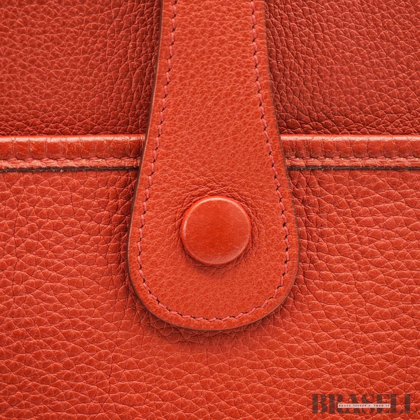 HERMES Evelyne II Shoulder Bag Brown Clemence Leather with Strap