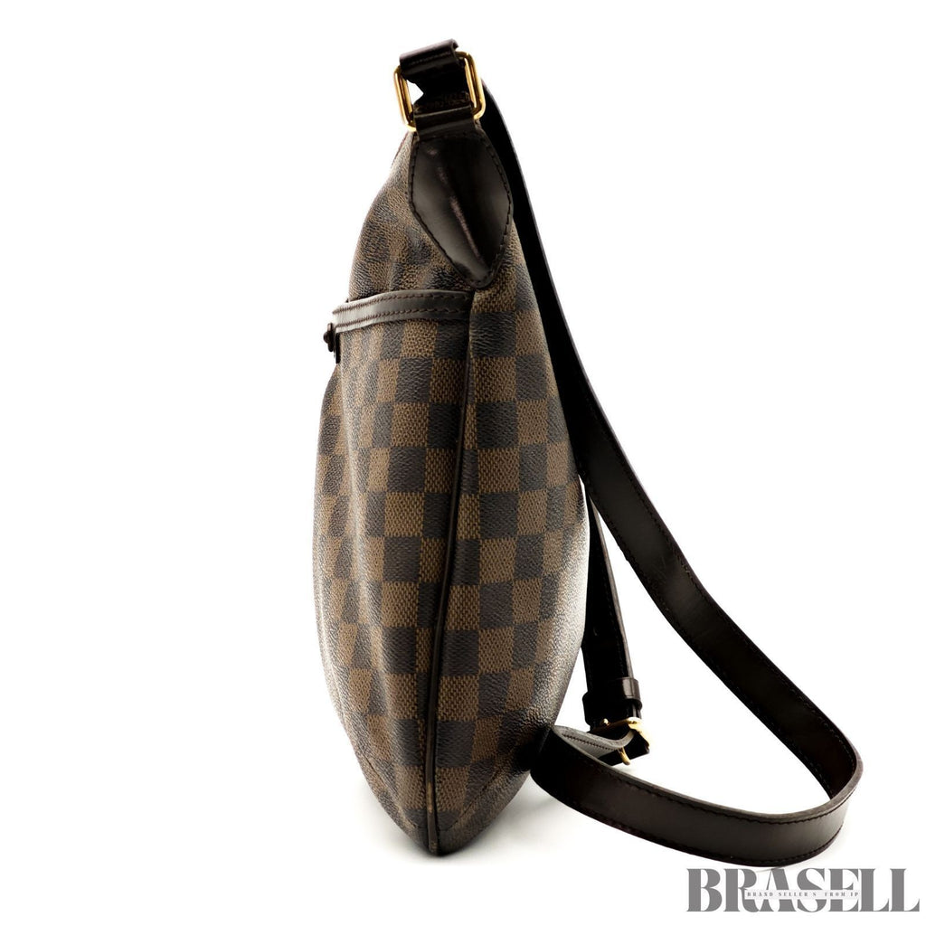 Borsa a tracolla Louis Vuitton Bloomsbury PM N42251 Damier Ebene in tela marrone