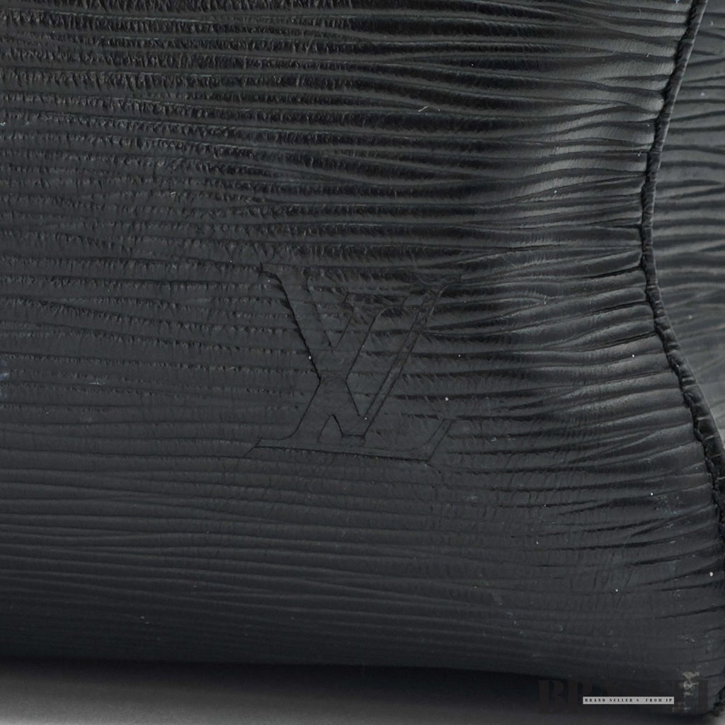 Louis Vuitton Epi Keepall 55 Black Embossed Logo Boston Bag M59142 Epi Leather