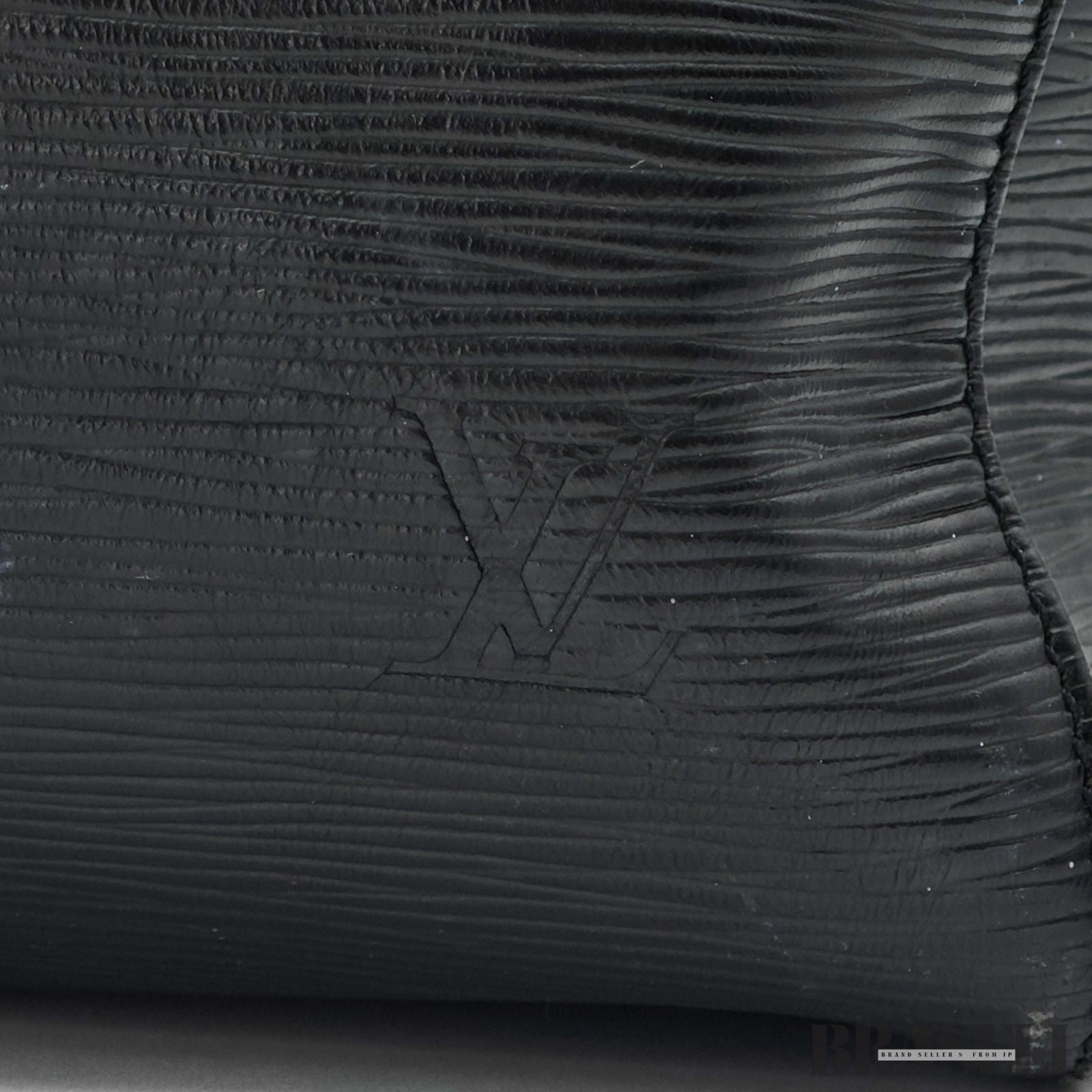 Louis Vuitton Epi Keepall 55 Black Embossed Logo Boston Bag M59142 Epi Leather