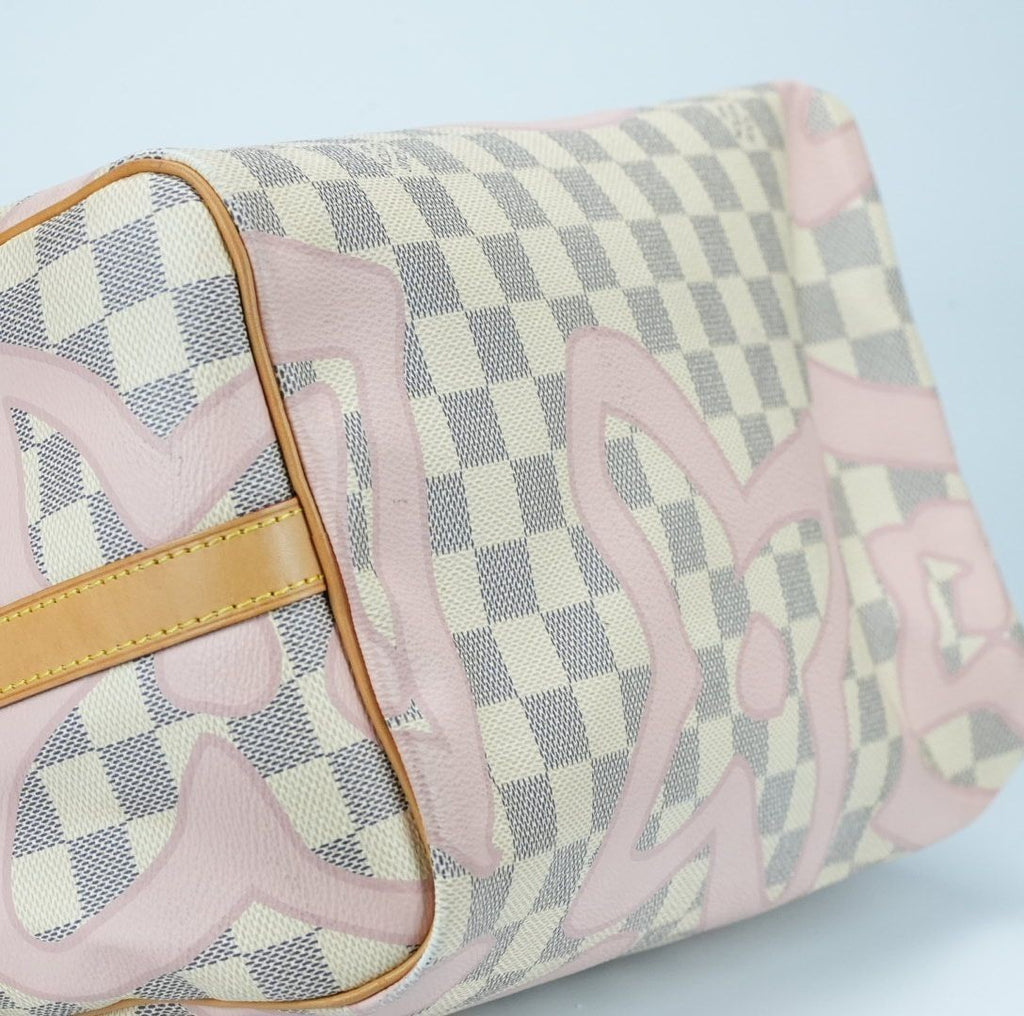 LOUIS VUITTON Damier Azur Speedy Bandouliere 30 N41052 Tahiti Collection Summer