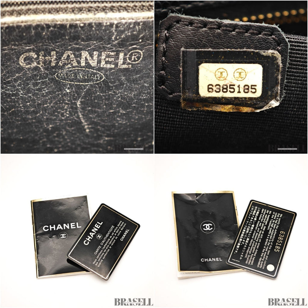 CHANEL Reissue Tote Bag Handbag Black Caviar Skin Women's With Guarantee Card
