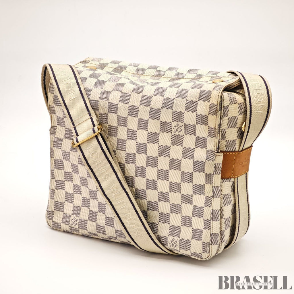 Louis Vuitton Damier Azur Naviglio N51189 Messenger Bag Shoulder Bag Off White