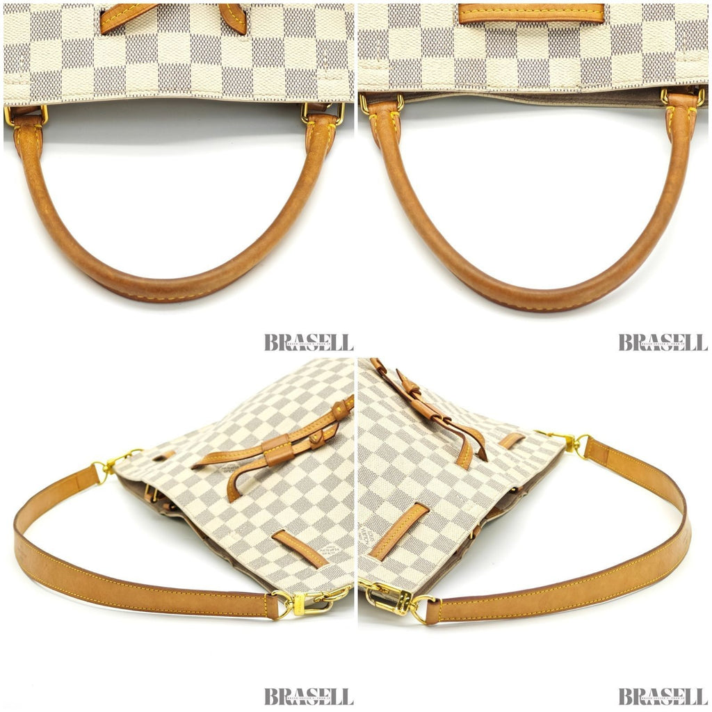 LOUIS VUITTON Girolata N41579 Damier Azur Bucket Handbag Ivory Women’s