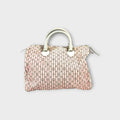 Louis Vuitton Monogram Mini Lin Croisette Speedy 30 Handbag Pink White M95501【B】