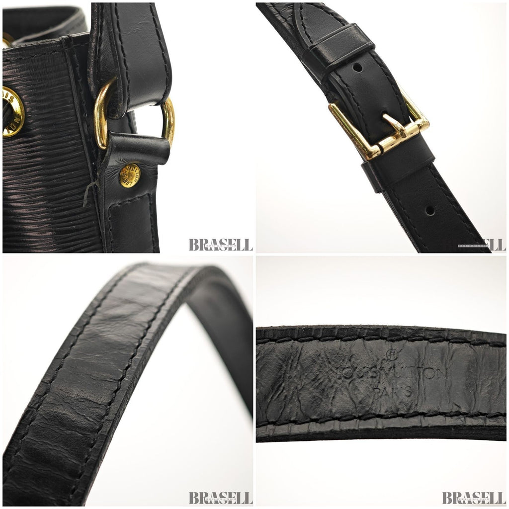 Louis Vuitton Epi Noé Noir M59002 One Shoulder Bag Handbag Drawstring Black