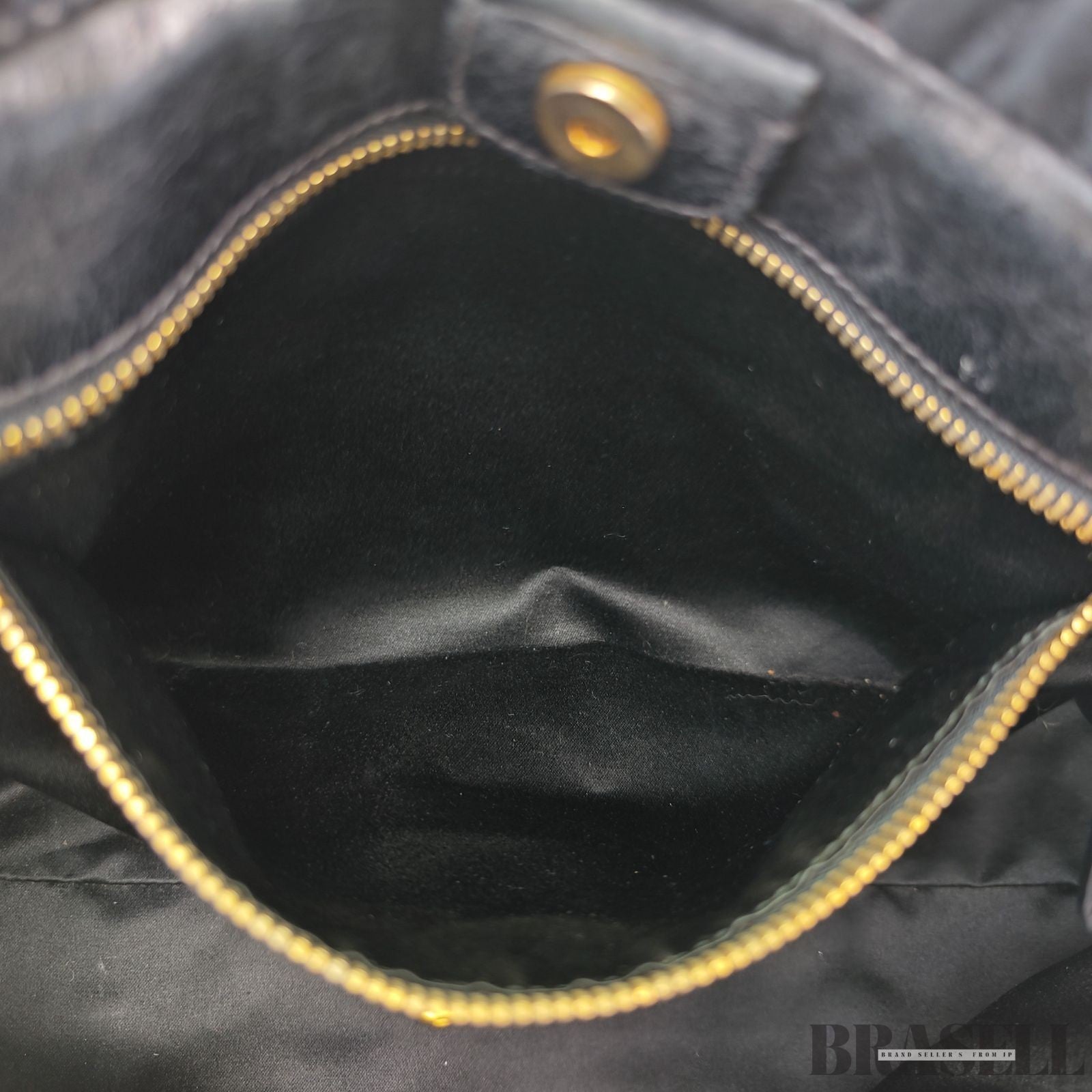 Miu Miu Gathered Handbag RT0383 2-Way Shoulder Bag Black
