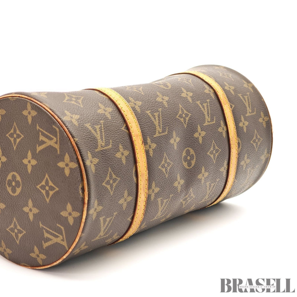 LOUIS VUITTON Papillon 30 M51385 Mini Boston Handbag Brown Monogram Canvas Pouch