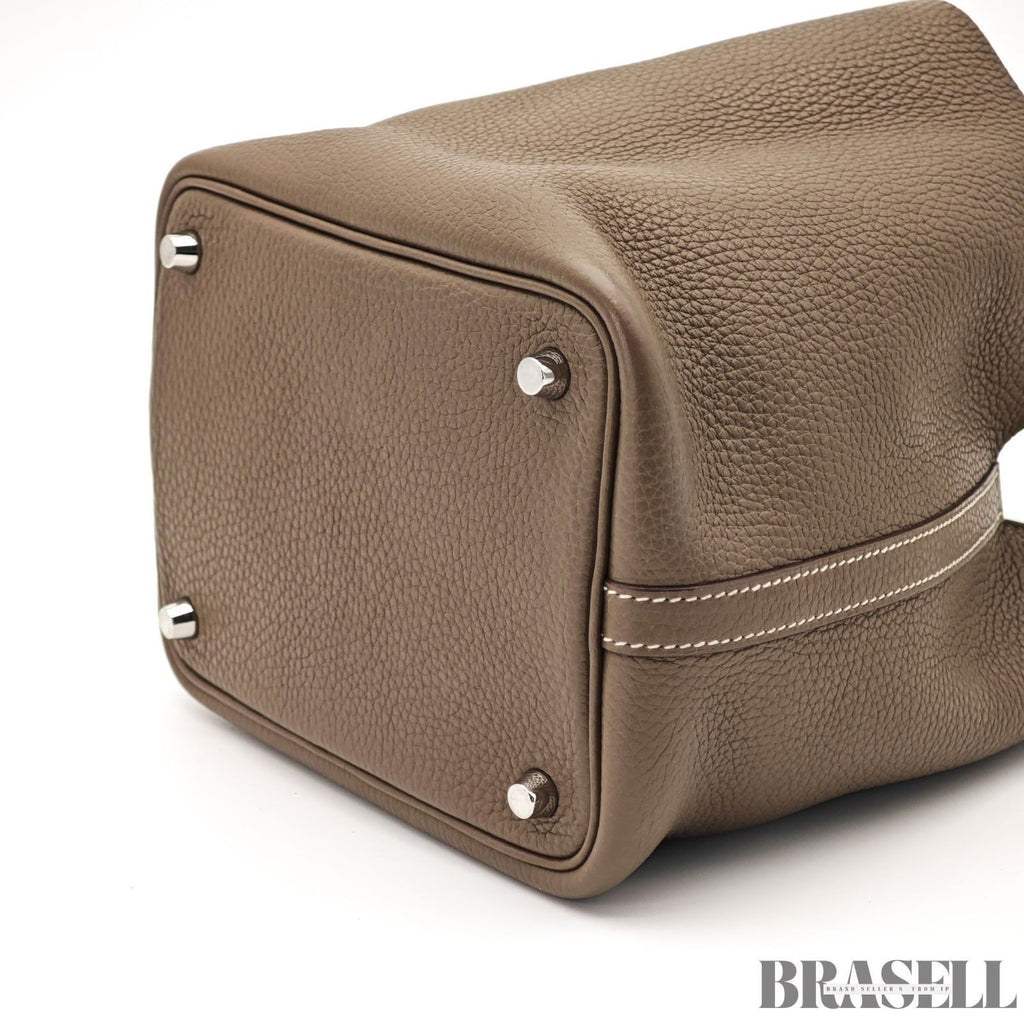 Hermes Picotin Lock PM 18 etoupe Handbag Women's With Padlock Key