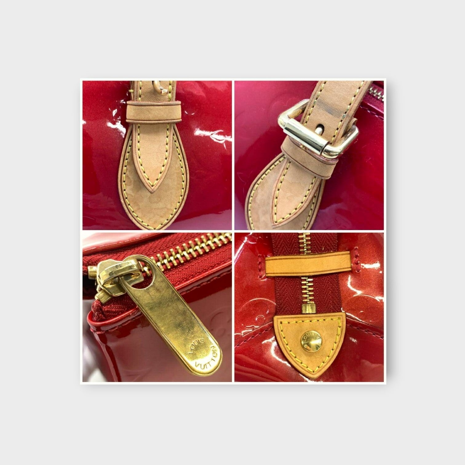 Louis Vuitton M93507 Rosewood Avenue Red Vernis Patent Leather Handbag【B】