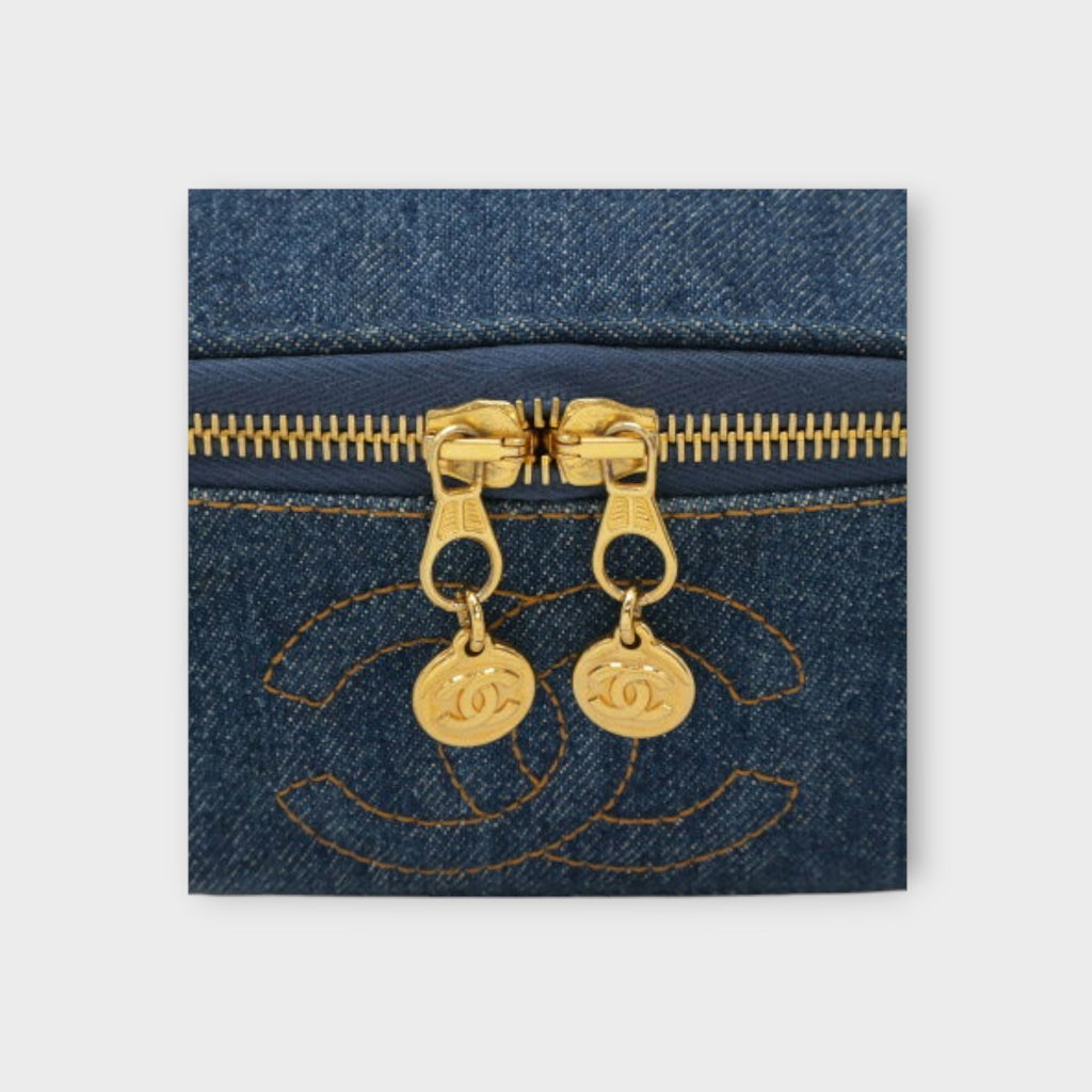 Chanel Denim Vanity Bag with Coco Mark【B】
