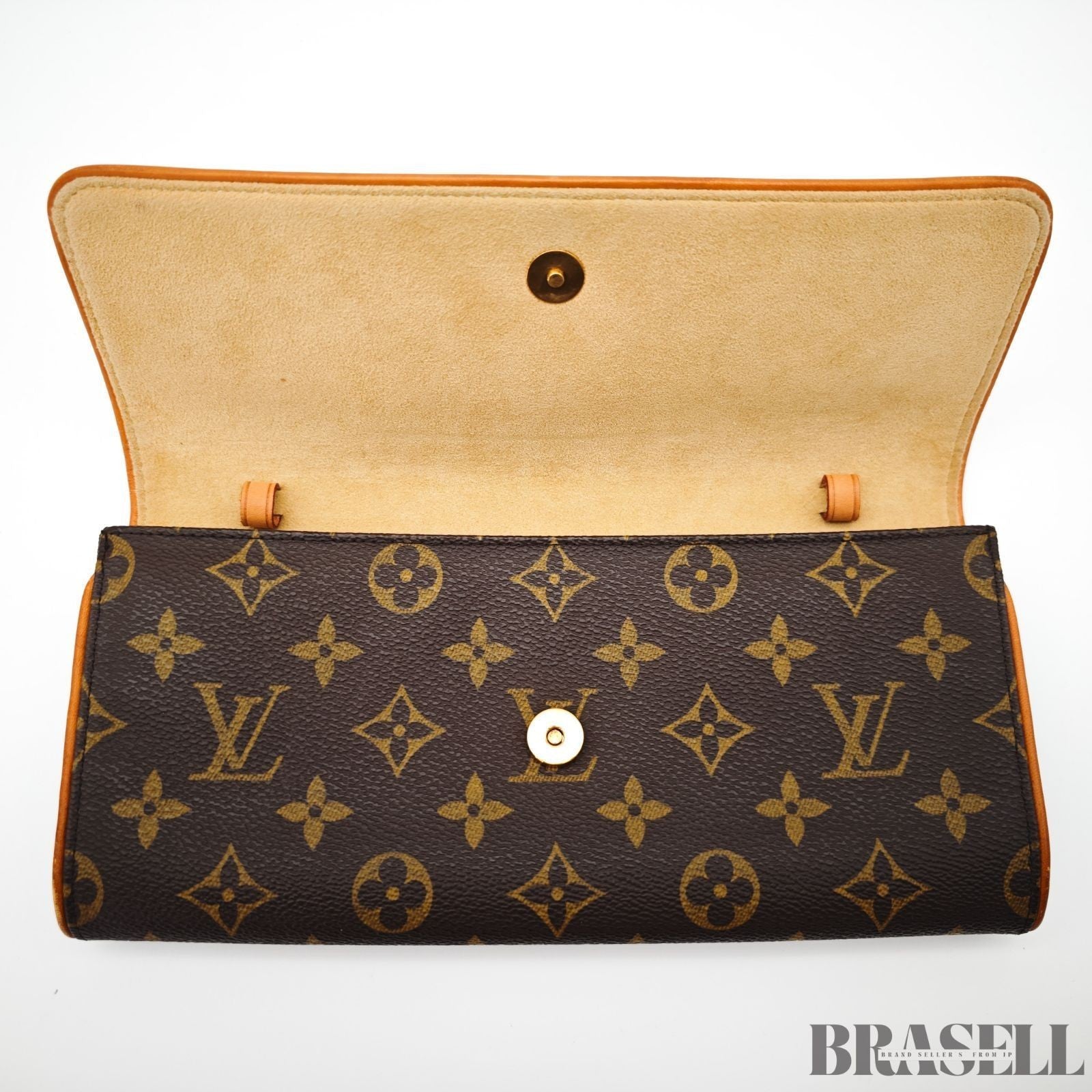 Louis Vuitton Pochette Twin GM M51852 Handbag Shoulder Bag 2Way Brown