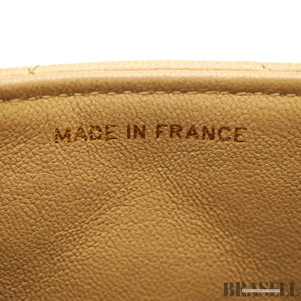 CHANEL Diana Flap 25 Matelasse Shoulder Bag Beige With Box Dust Bag Card