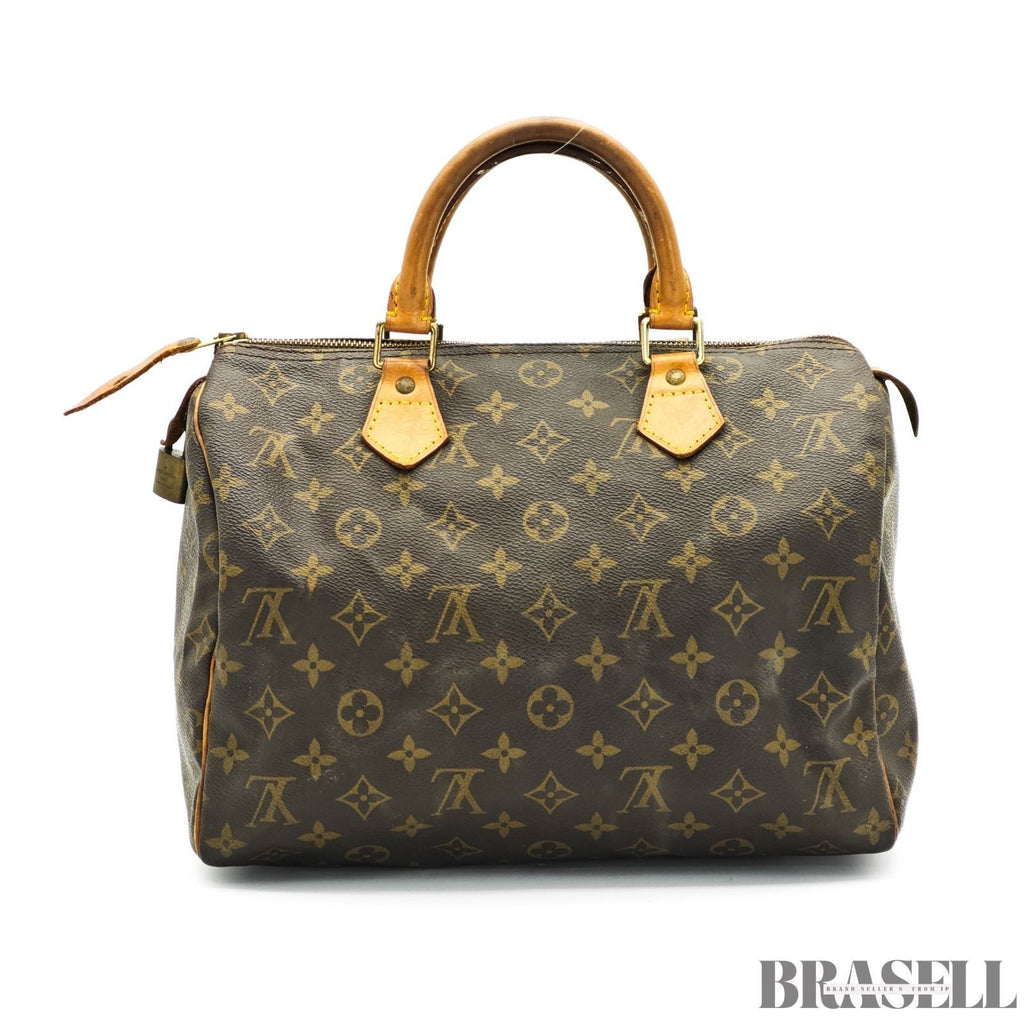 Louis Vuitton Speedy 30 M41526 Monogram Handbag Tote Bag Brown Woman