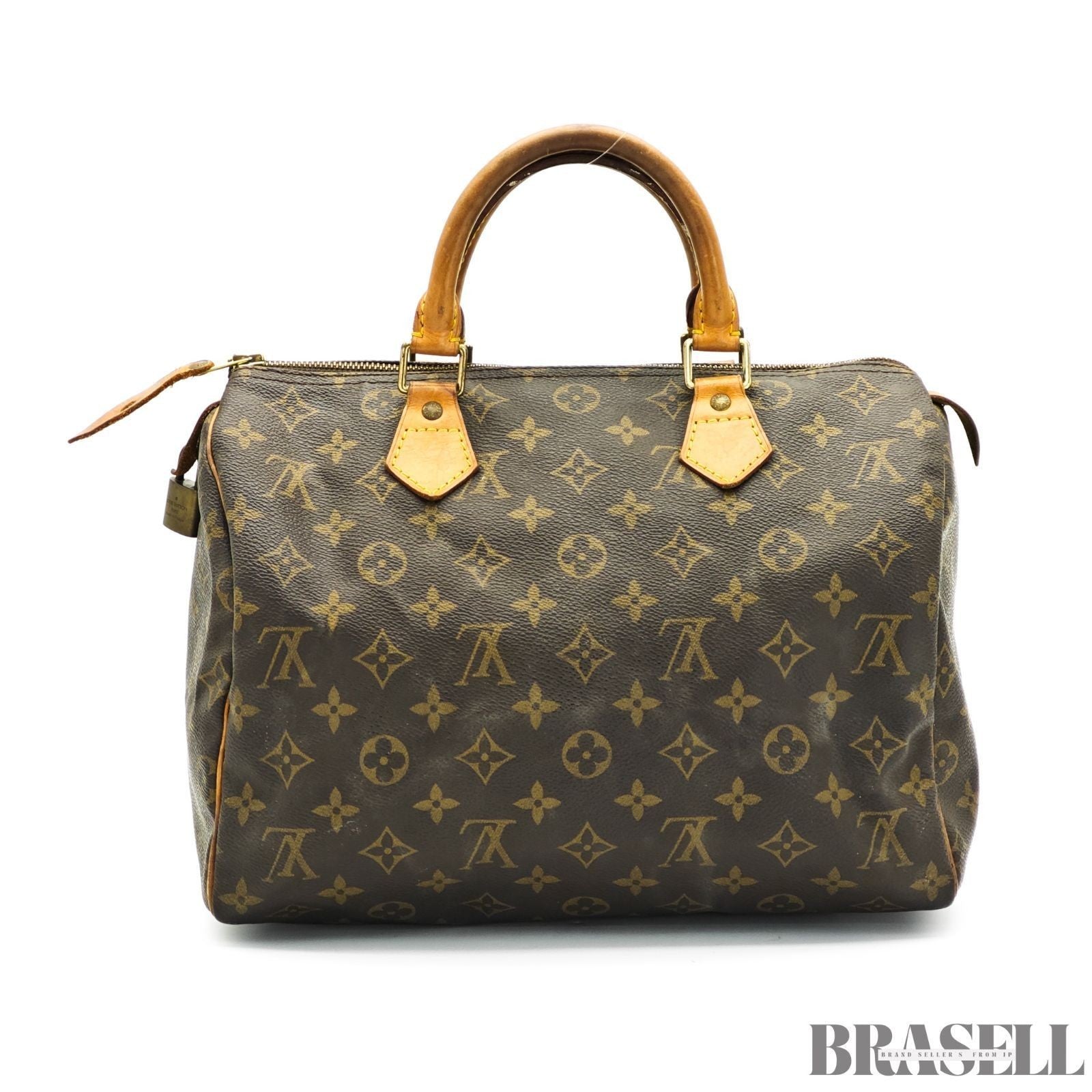 Louis Vuitton Speedy 30 M41526 Monogram Handbag Tote Bag Brown Woman