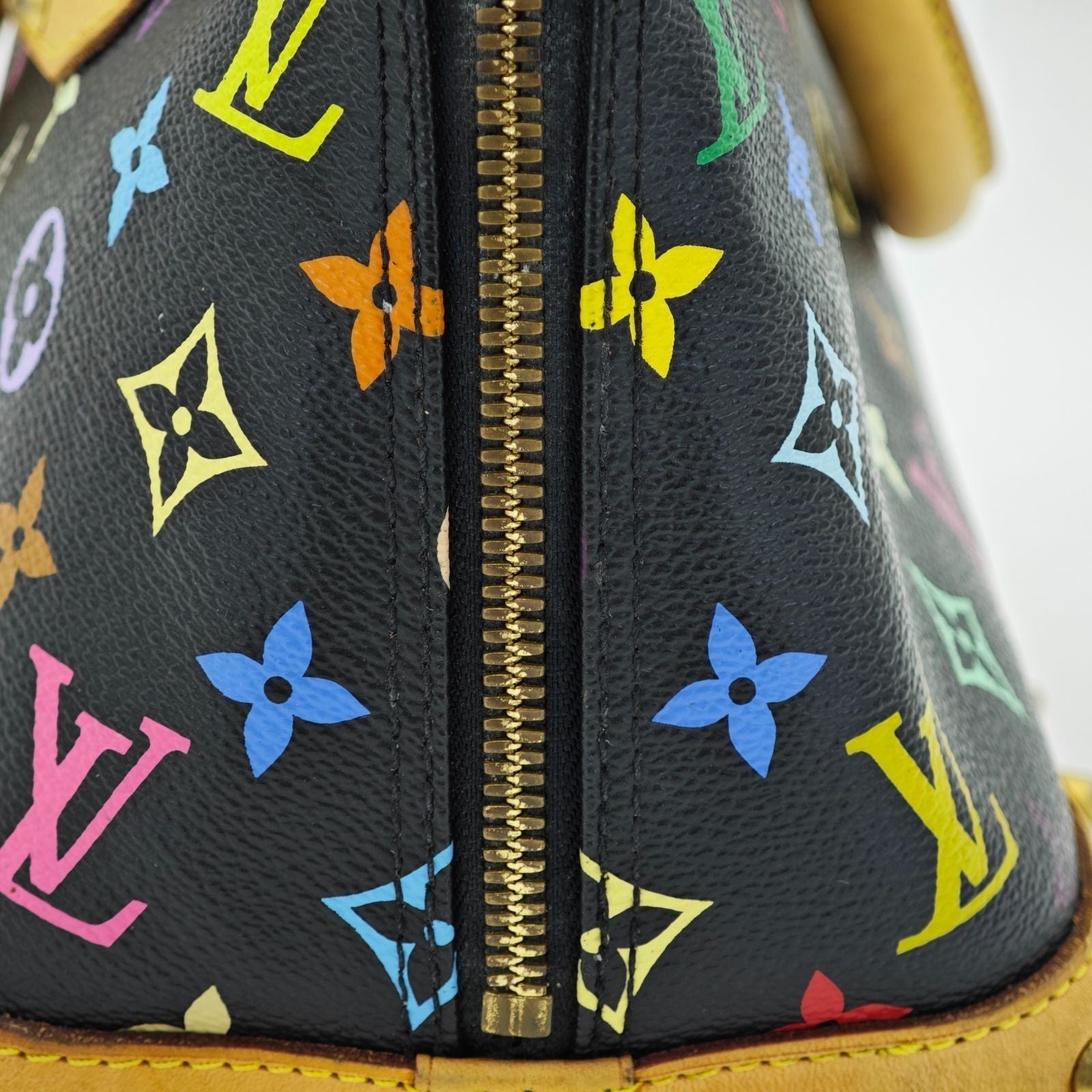 Louis Vuitton Monogram Multicolor Alma Handbag Noir M92646