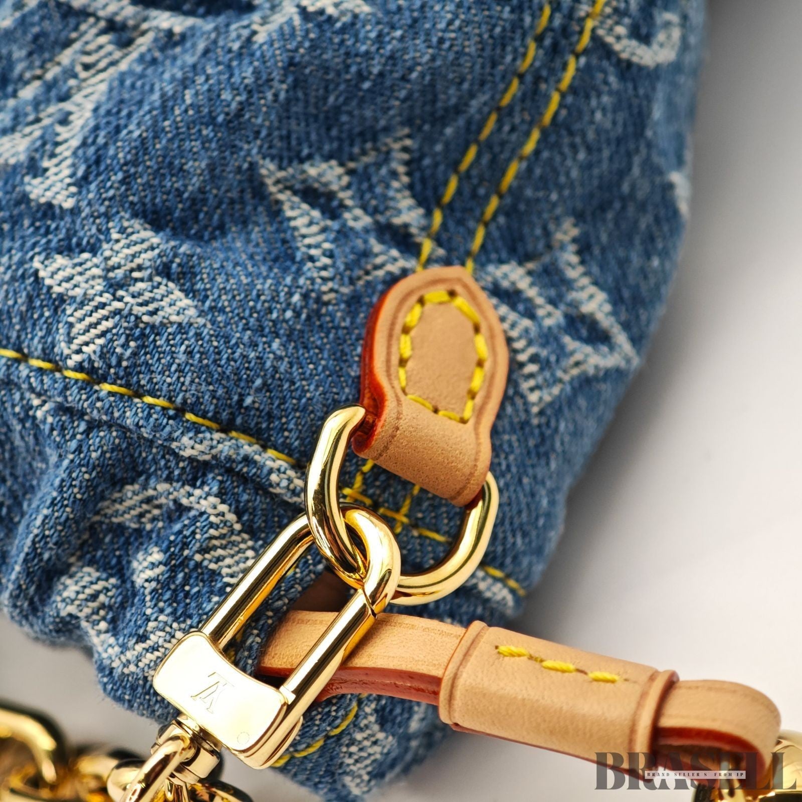 Louis Vuitton Nano Noe M83043 Monogram Denim Blue Cotton w/Dust Bag Strap