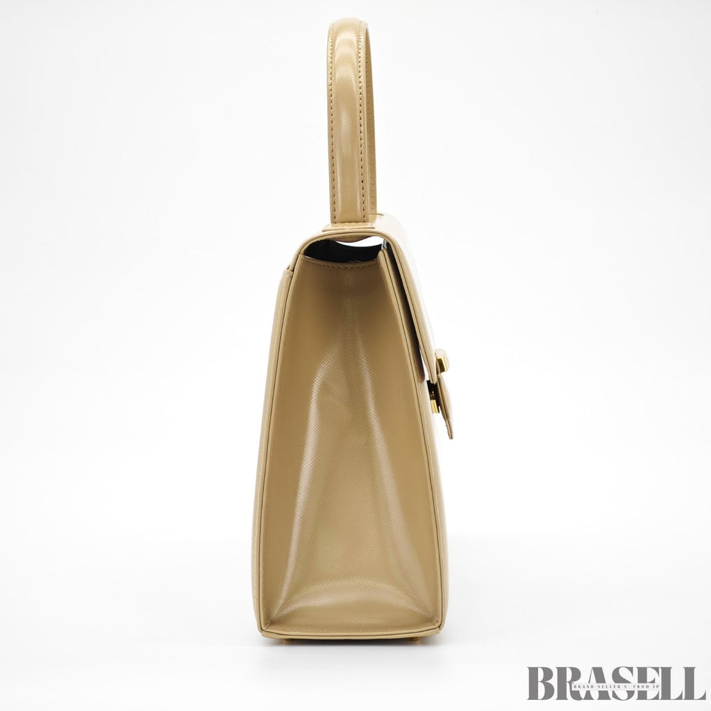 Yves Saint Laurent Vintage Style Top Handle Bag with Logo Hardware