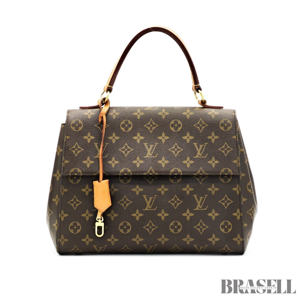 Louis Vuitton Cluny M42735 Damier Azur Handbag Shoulder Bag 2Way Flap Brown