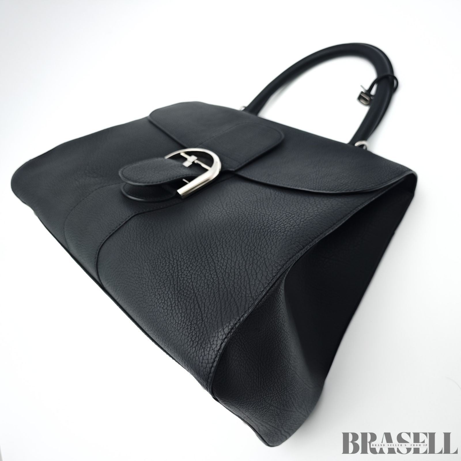 Delvaux Brillant MM Handbag Shoulder Bag 2-Way Black Women’s With Dust Bag