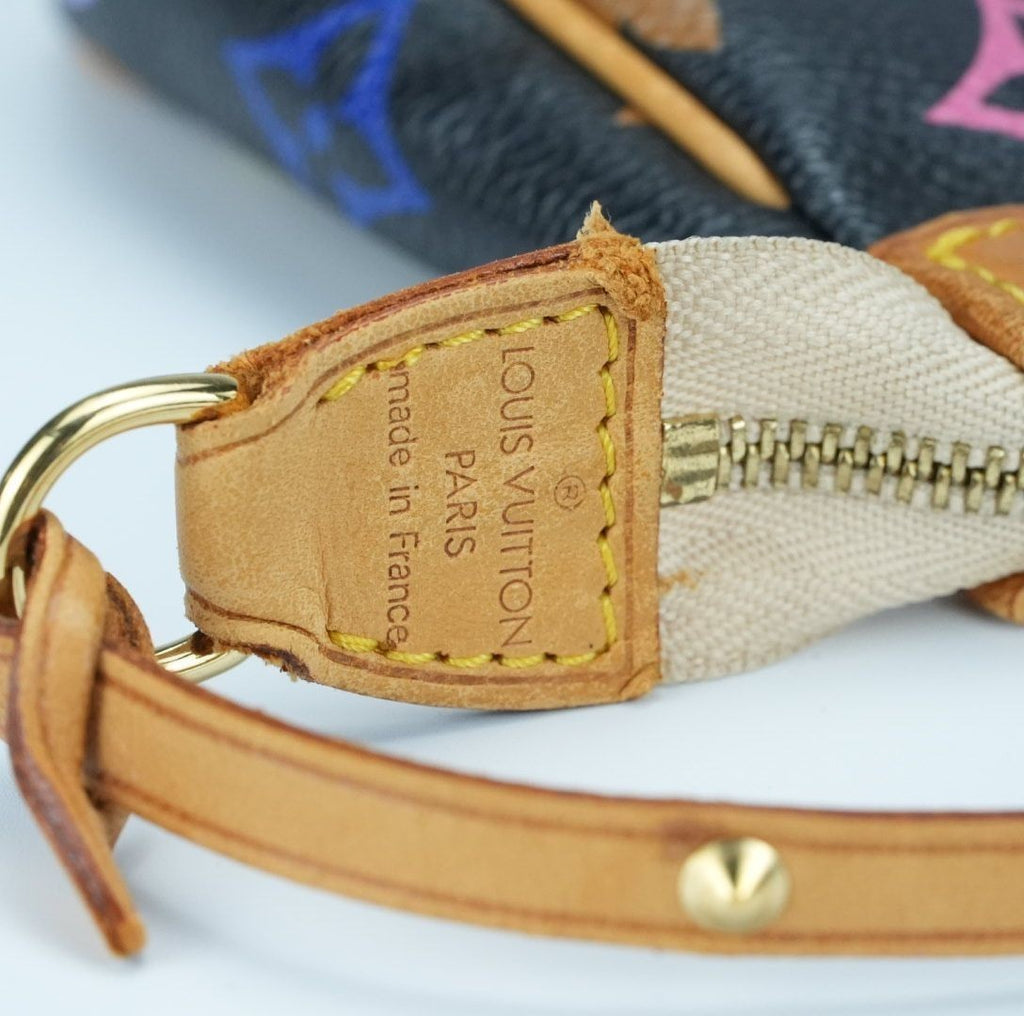 LOUIS VUITTON M92648 Multicolor Pochette Accessoires Noir Black Takashi Murakami