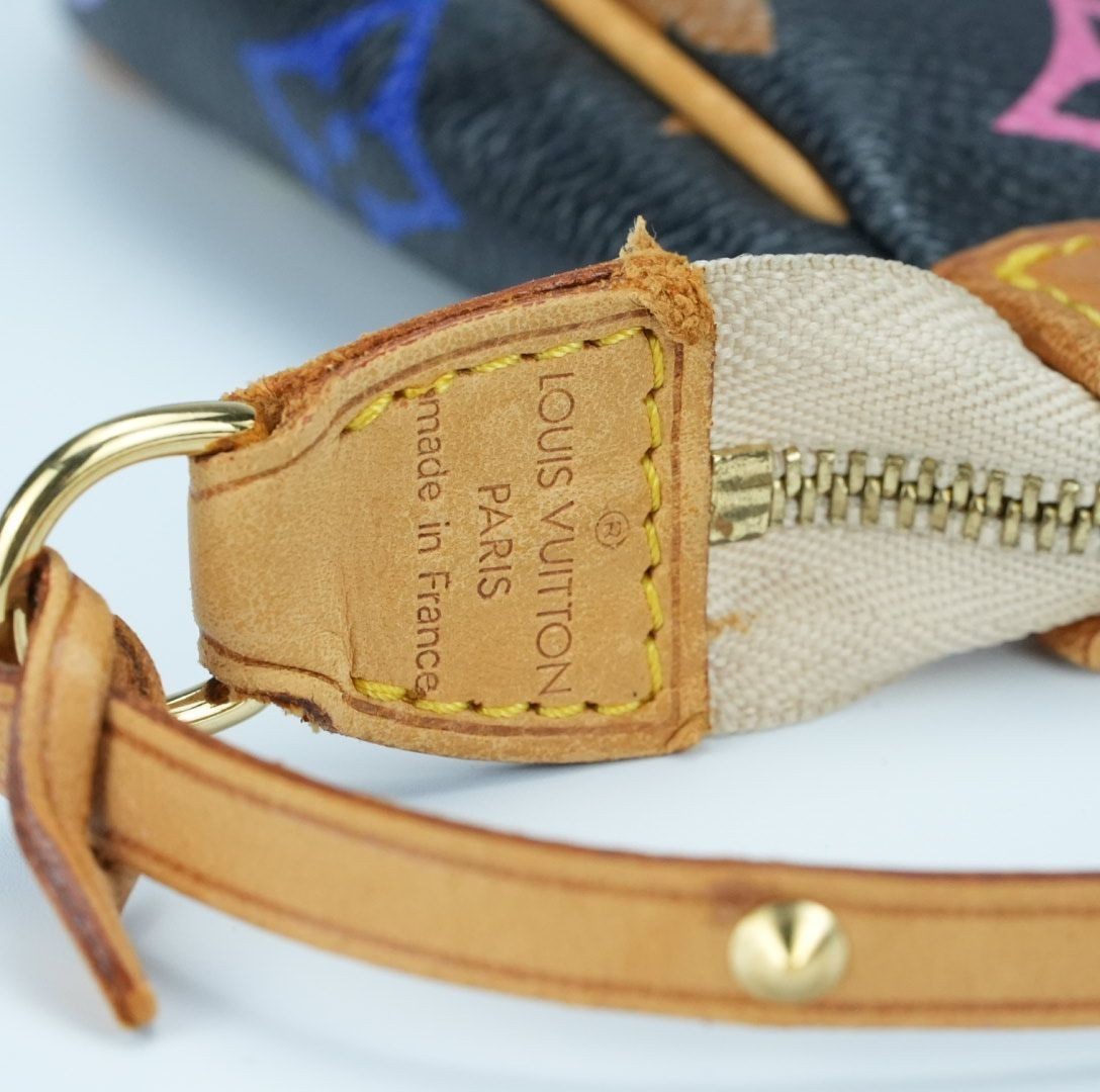 LOUIS VUITTON M92648 Multicolor Pochette Accessoires Noir Black Takashi Murakami