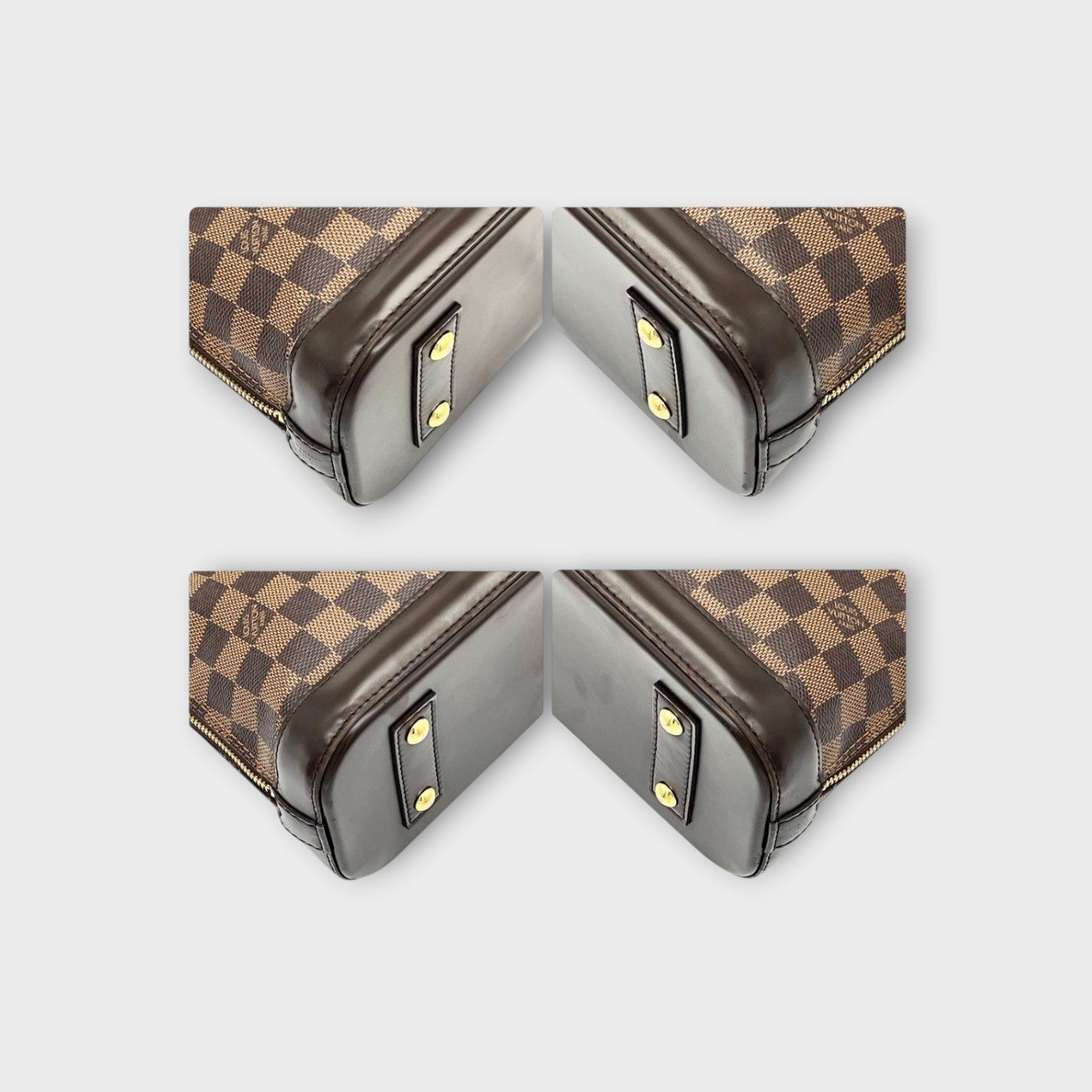 Louis Vuitton Alma BB N41221 Damier 2Way Handbag Brown PVC Leather 【A】
