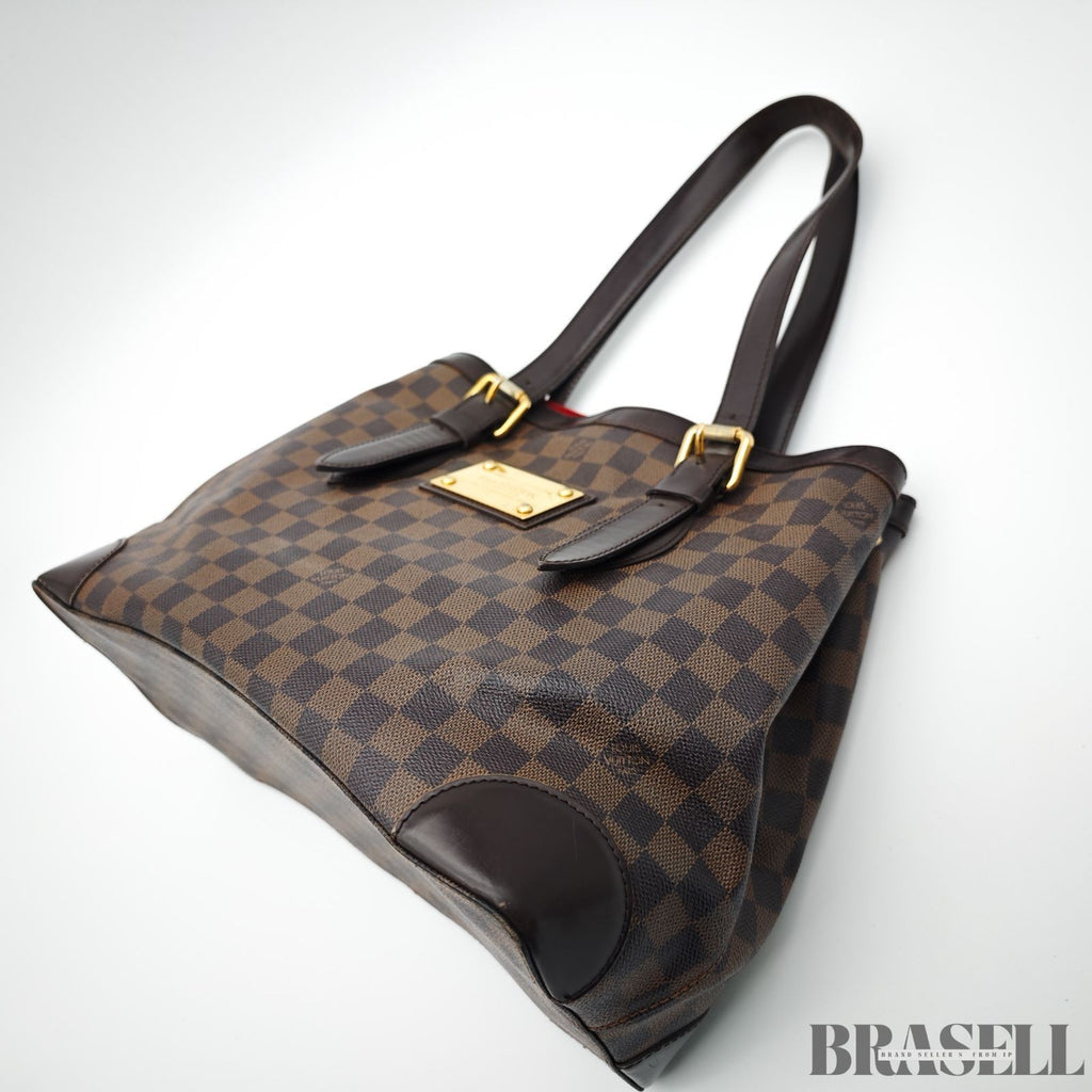 Louis Vuitton Hampstead MM N51204 Damier Ebene Tote Bag Handbag Brown