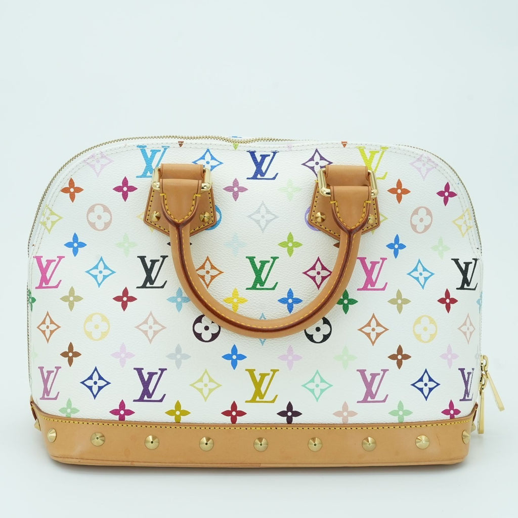 LOUIS VUITTON Multicolore Alma M40443 Handbag Blanc White Women's