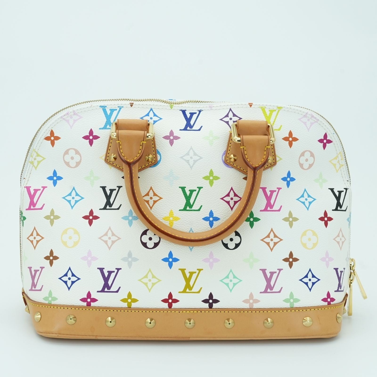 LOUIS VUITTON Multicolore Alma M40443 Handbag Blanc White Women's
