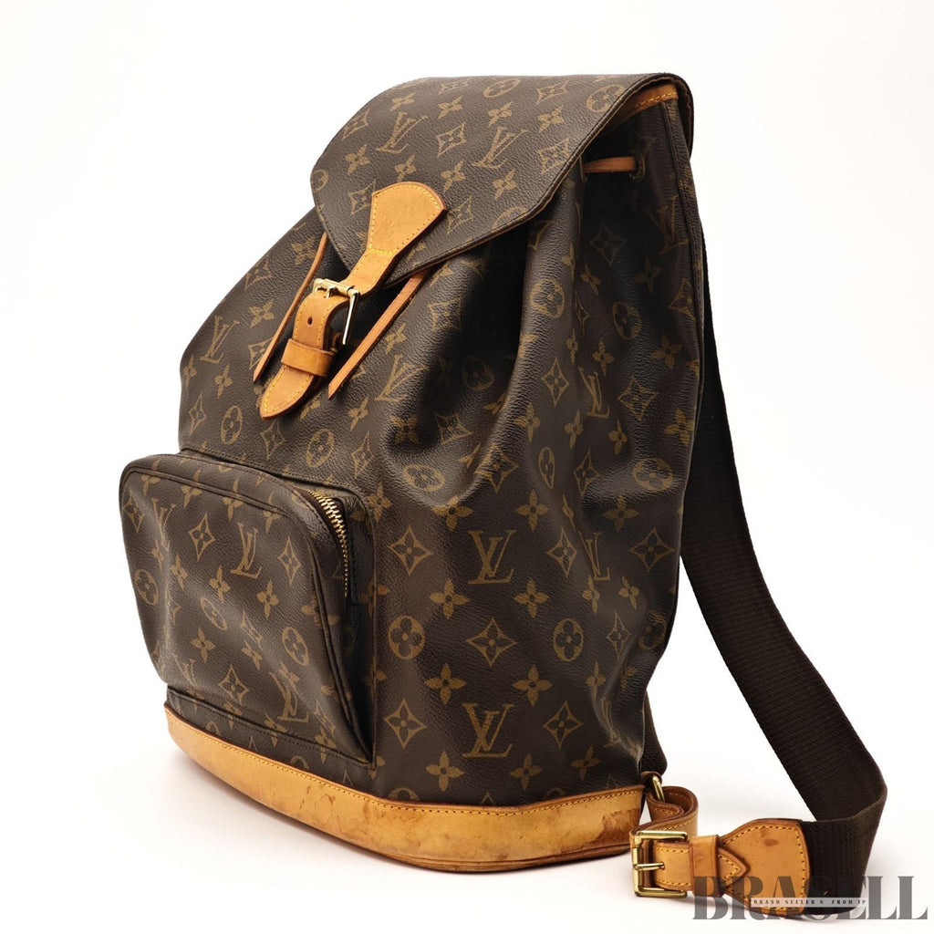 Louis Vuitton Monsigny GM M51135 Bag Backpack Brown Monogram Canvas Unisex