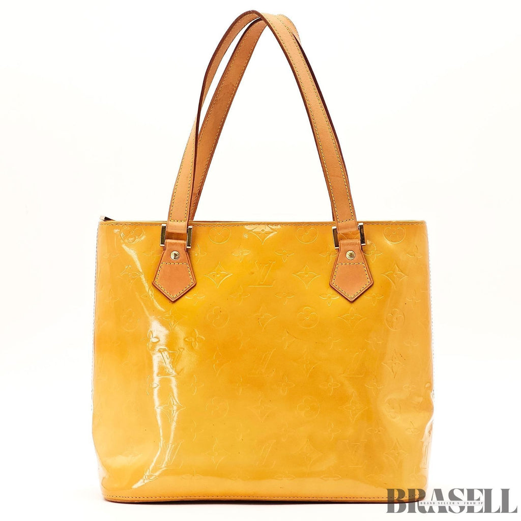 Louis Vuitton Vernis Houston M91340 Tote Bag Patent Leather Large Capacity Gold