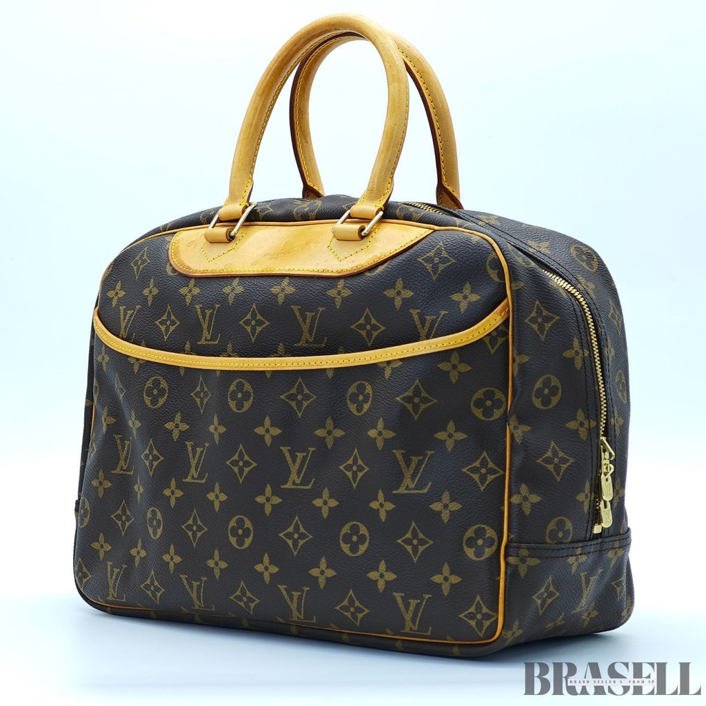 LOUIS VUITTON Deauville M47270 Monogram Travel Handbag Large Brown Unisex