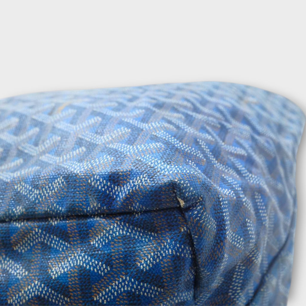 Goyard Saint Louis Tote Bag PM Blue with Pouch