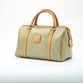 CELINE Macadam Mini Boston Bag Brown/Beige Women's