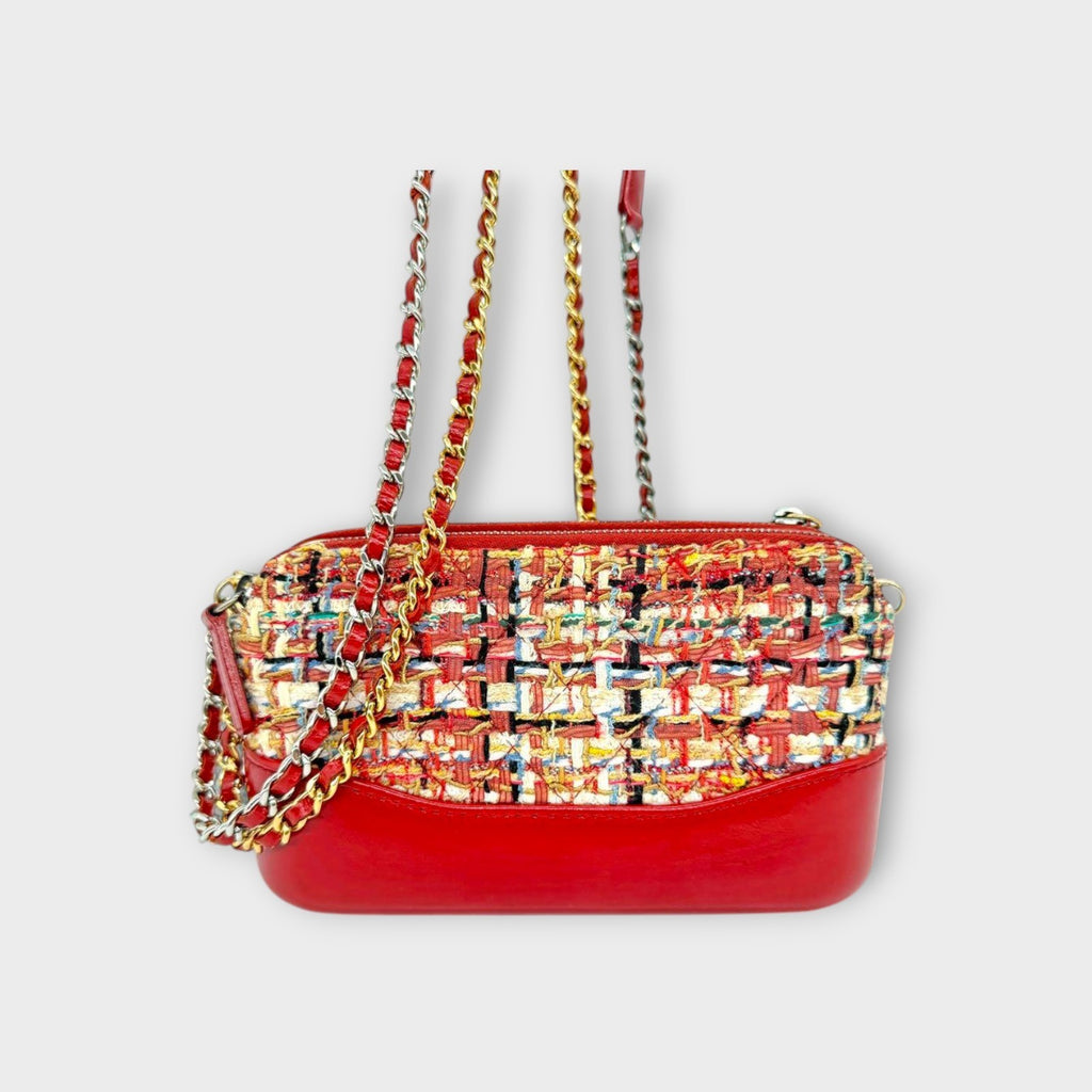 CHANEL Gabrielle de Chanel Hobo Tweed Chain Shoulder Wallet