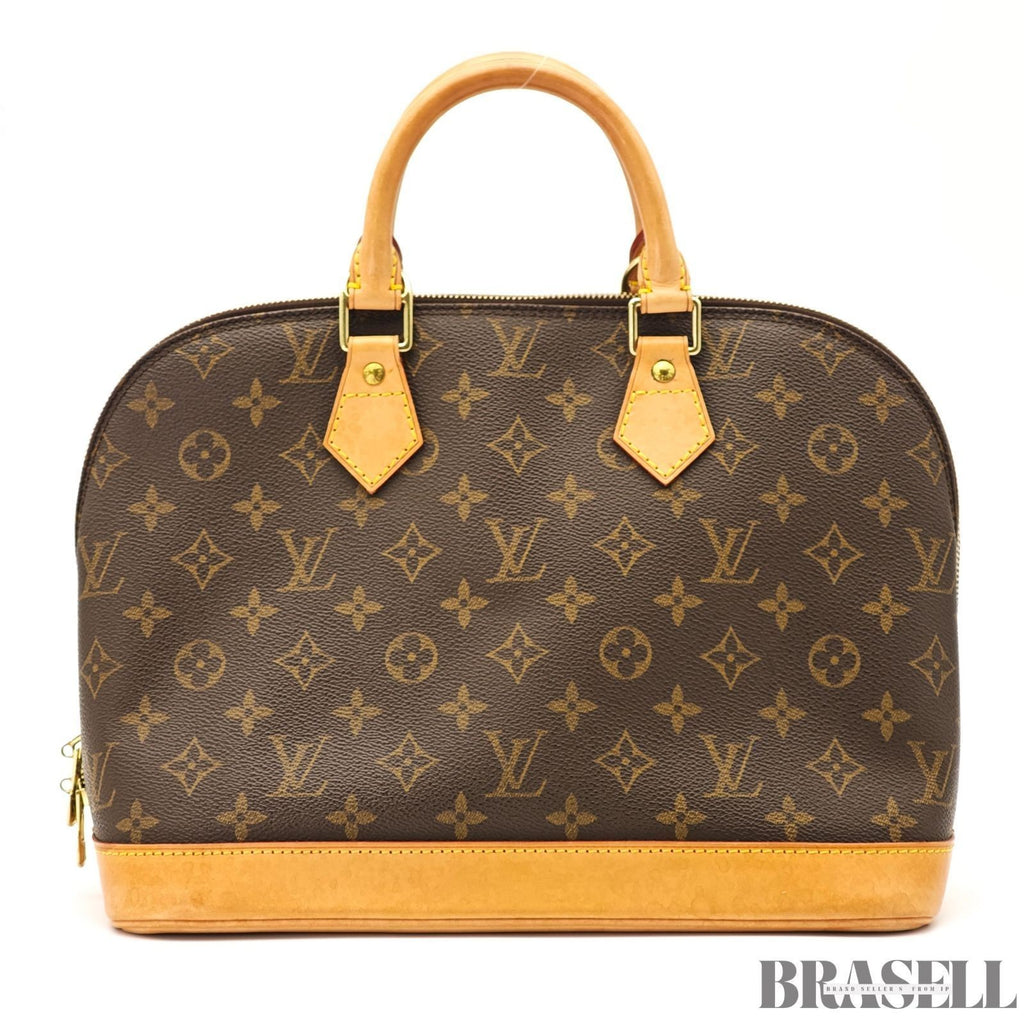 Louis Vuitton Alma PM M51130 Monogram Bag Handbag Coated Canvas Leather Brown