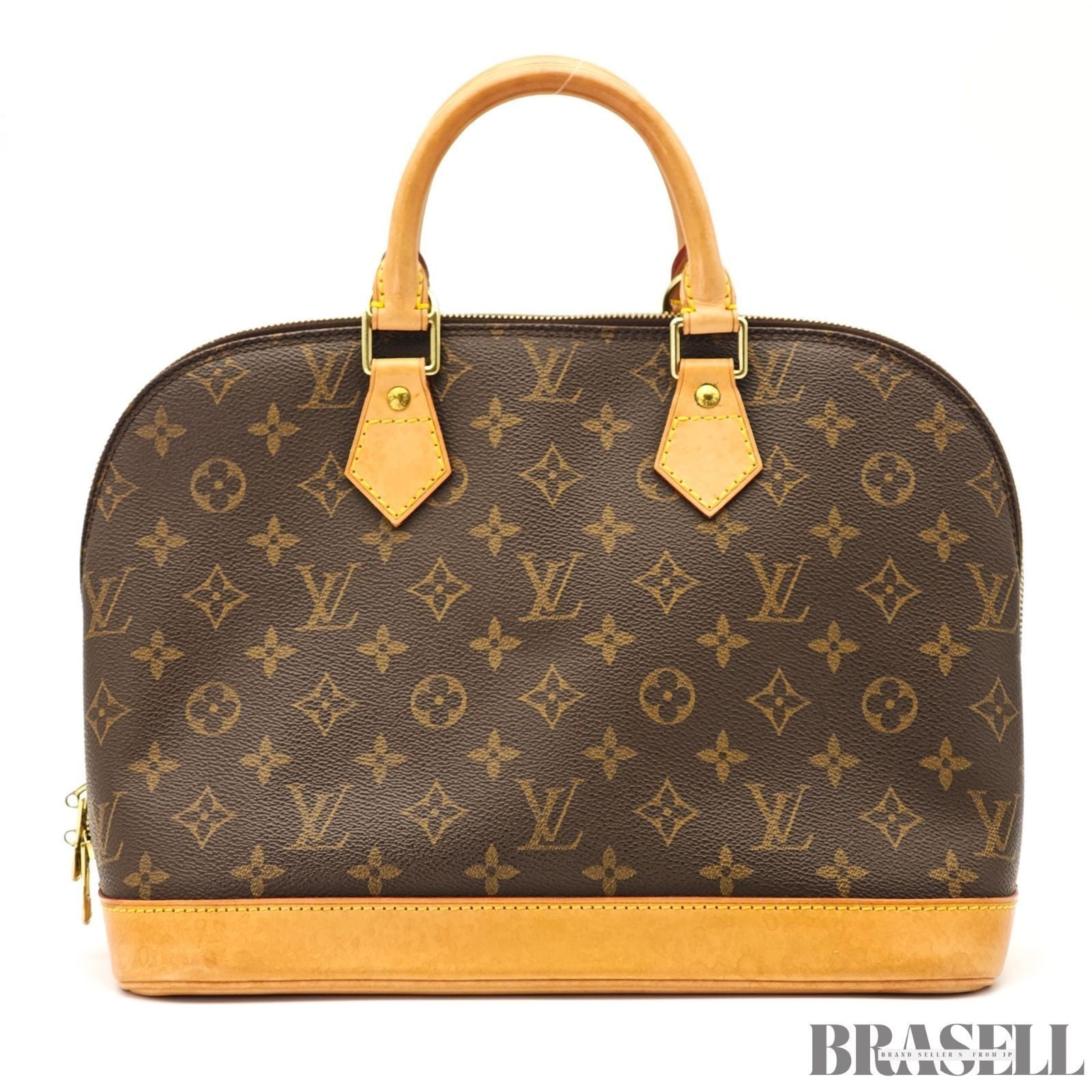 Louis Vuitton Alma PM M51130 Monogram Bag Handbag Coated Canvas Leather Brown
