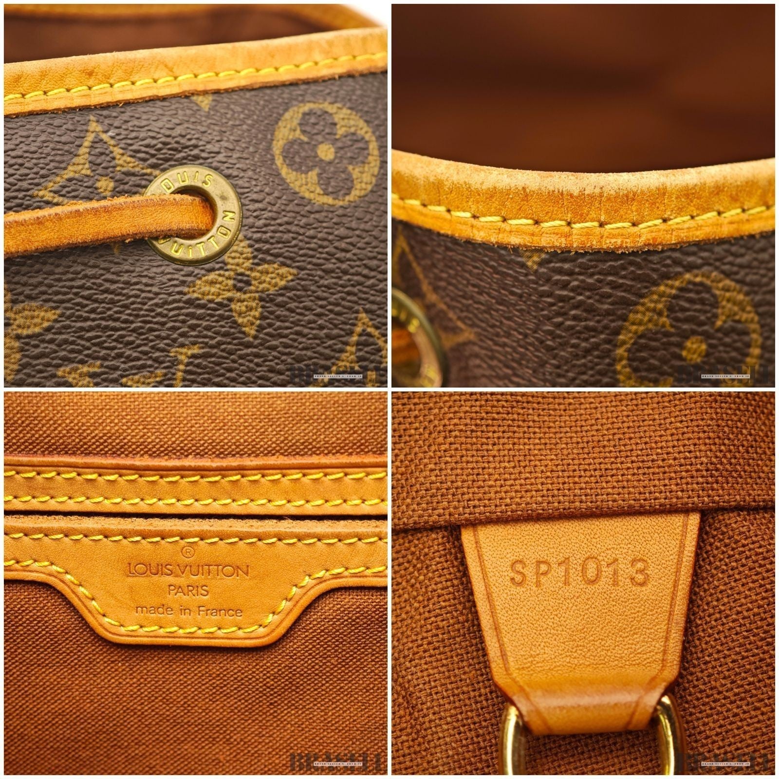 Louis Vuitton Monsigny GM M51135 Bag Backpack Brown Monogram Canvas Unisex